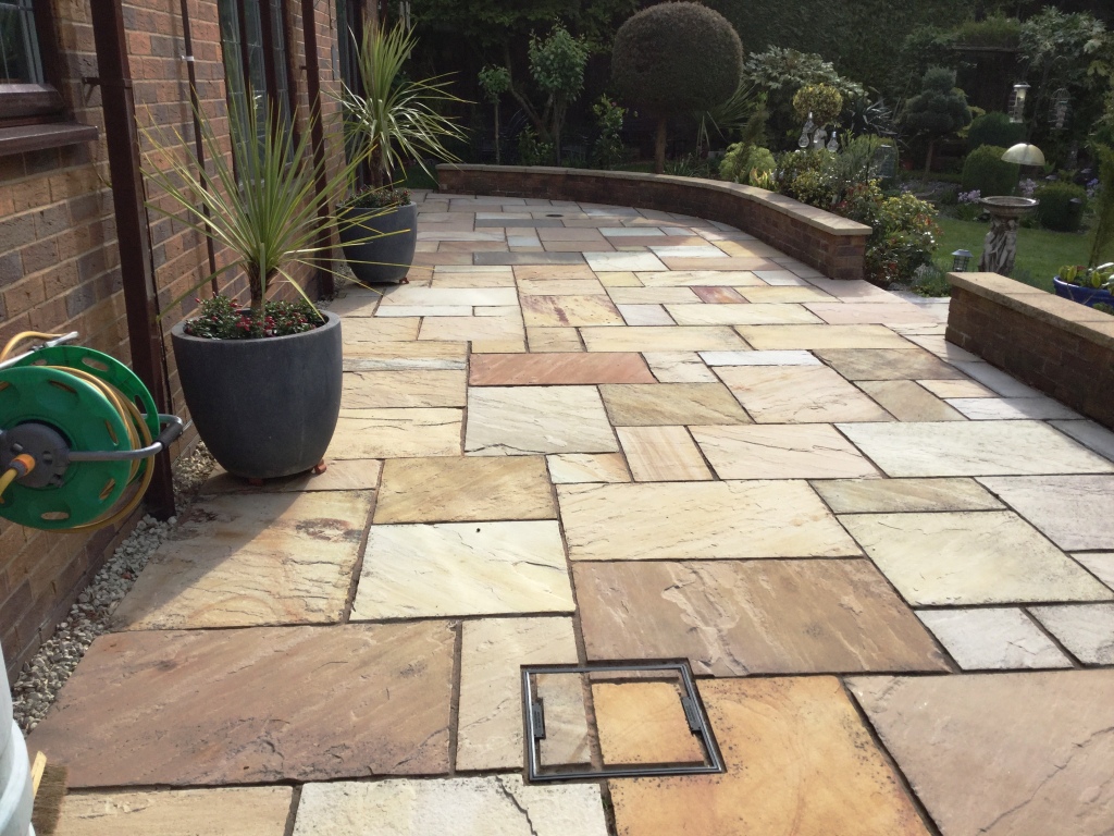 New porcelain patios in North Yorkshire